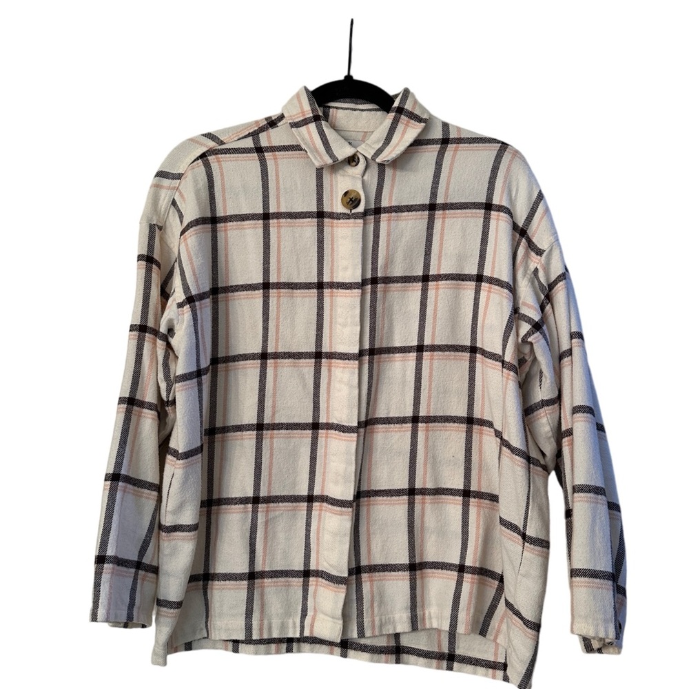 Madewell flannel shirt with button detail - size XS
